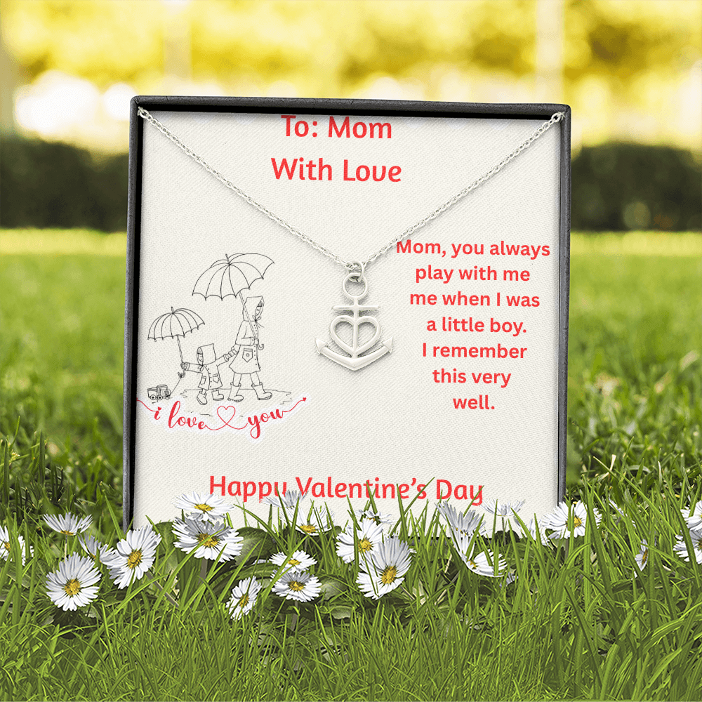 TO MY MOM ANCHOR PENDANT NECKLACE