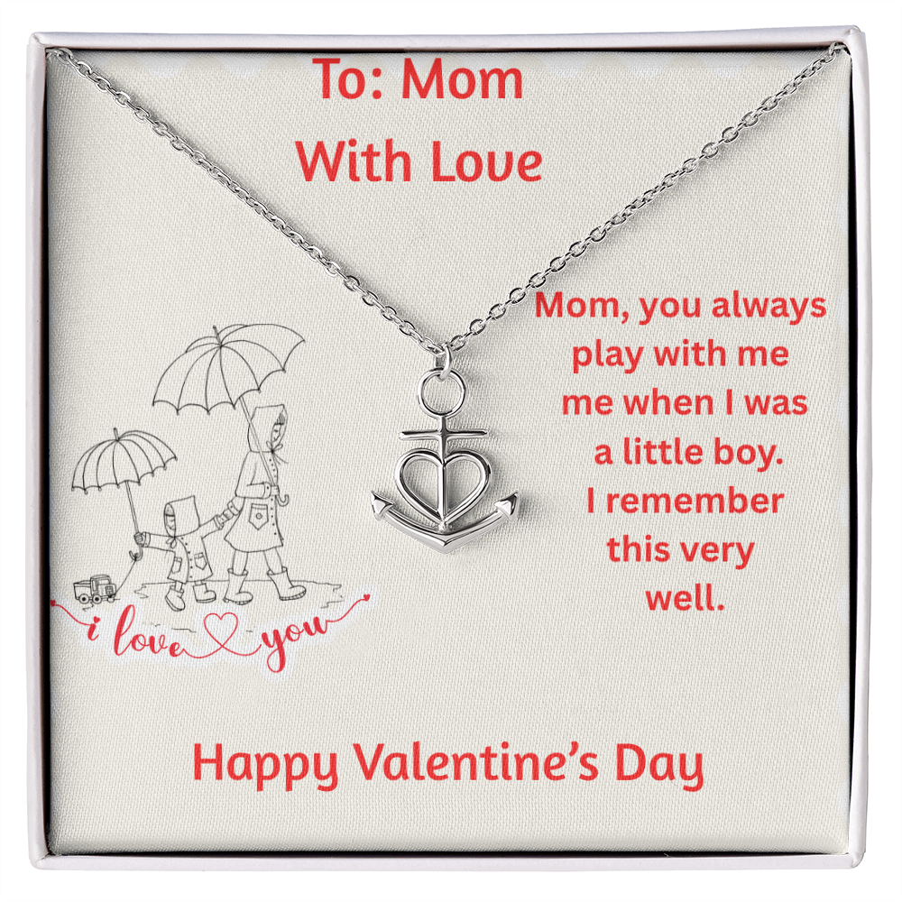 TO MY MOM ANCHOR PENDANT NECKLACE