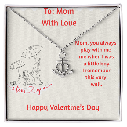 TO MY MOM ANCHOR PENDANT NECKLACE