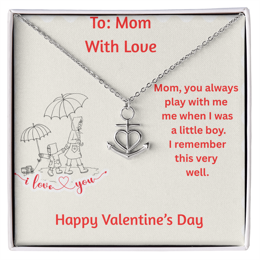 TO MY MOM ANCHOR PENDANT NECKLACE