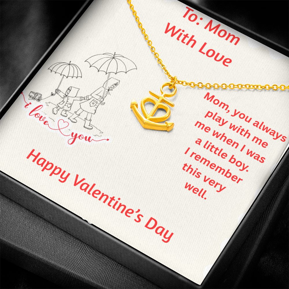 TO MY MOM ANCHOR PENDANT NECKLACE