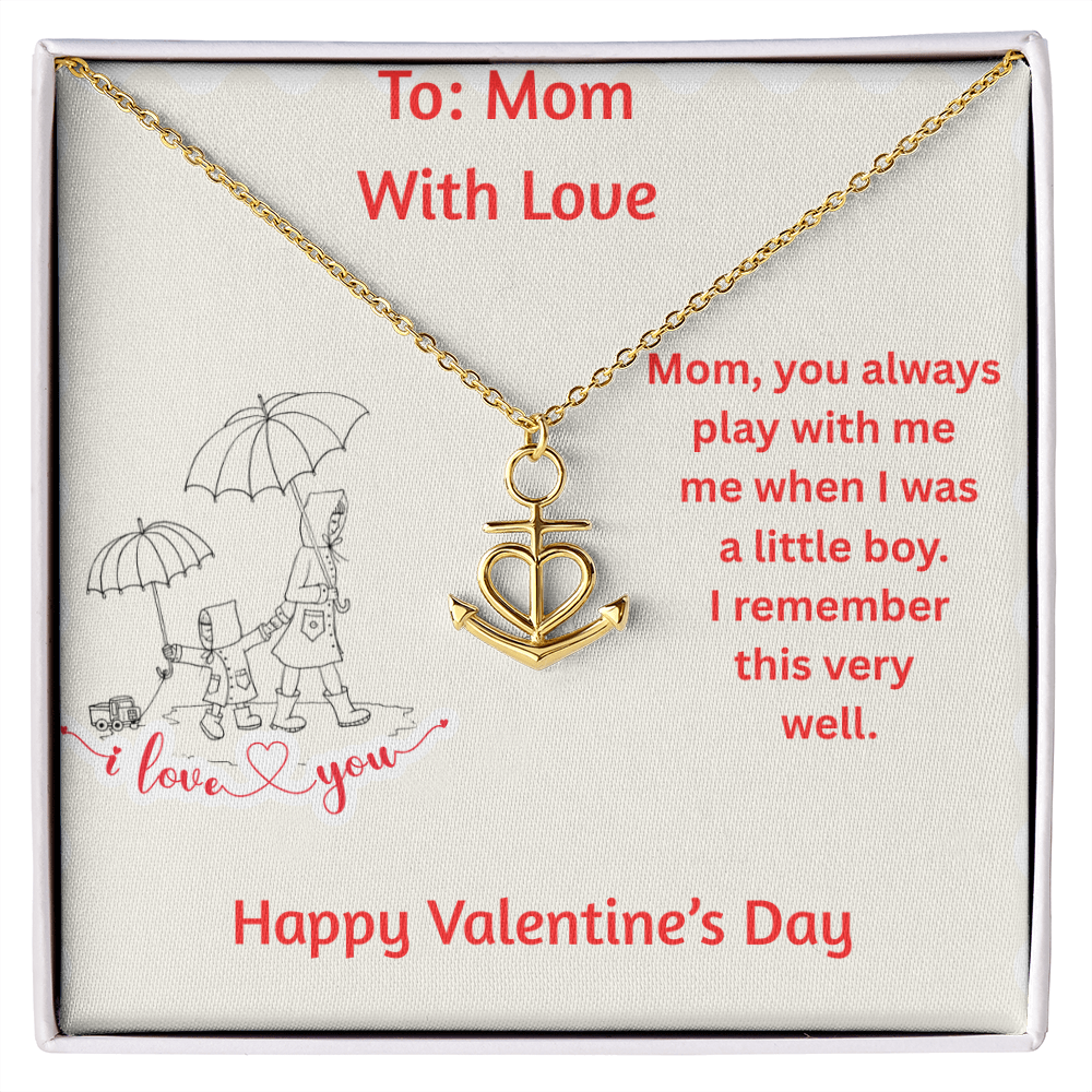 TO MY MOM ANCHOR PENDANT NECKLACE