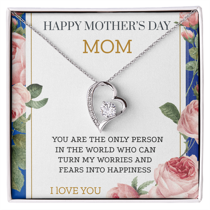 YOU ARE THE FIRST ONE THAT TAUGHT ME HOW TO LOVE/ FOREVER LOVE NECKLACE WITH ON DEMAND MESSAGE CARD