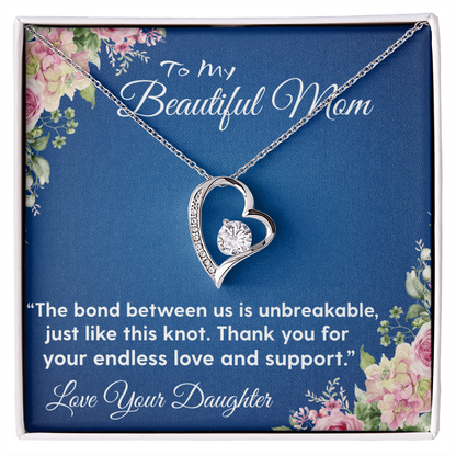 THE BOND BETWEEN US IS UNBREAKABLE/ FOREVER LOVE NECKLACE