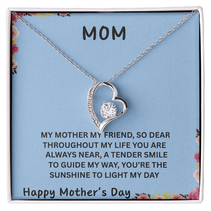 TO OUR FAMILY YOU ARE THE WORLD. FOREVER LOVE NECKLACE/ W/ON DEMAND MESSAGE CARD