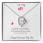 To My Wife Forever Love Necklace With On Demand Message Card