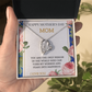 YOU ARE THE FIRST ONE THAT TAUGHT ME HOW TO LOVE/ FOREVER LOVE NECKLACE WITH ON DEMAND MESSAGE CARD