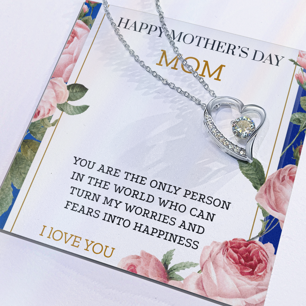 YOU ARE THE FIRST ONE THAT TAUGHT ME HOW TO LOVE/ FOREVER LOVE NECKLACE WITH ON DEMAND MESSAGE CARD