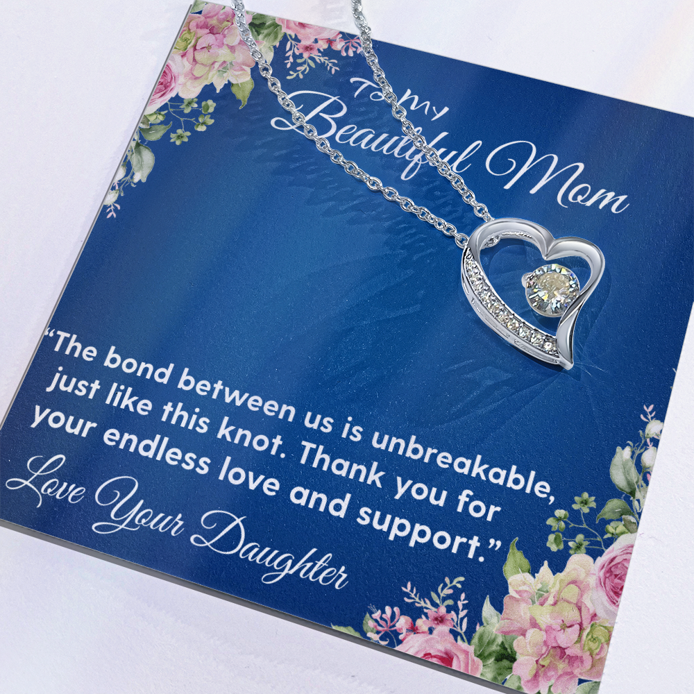 THE BOND BETWEEN US IS UNBREAKABLE/ FOREVER LOVE NECKLACE