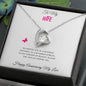 To My Wife Forever Love Necklace With On Demand Message Card