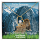 DAUGHTER OUR LOVE IS FOREVER/ FOREVER, LOVE NECKLACE WITH ON DEMAND MESSAGE CARD