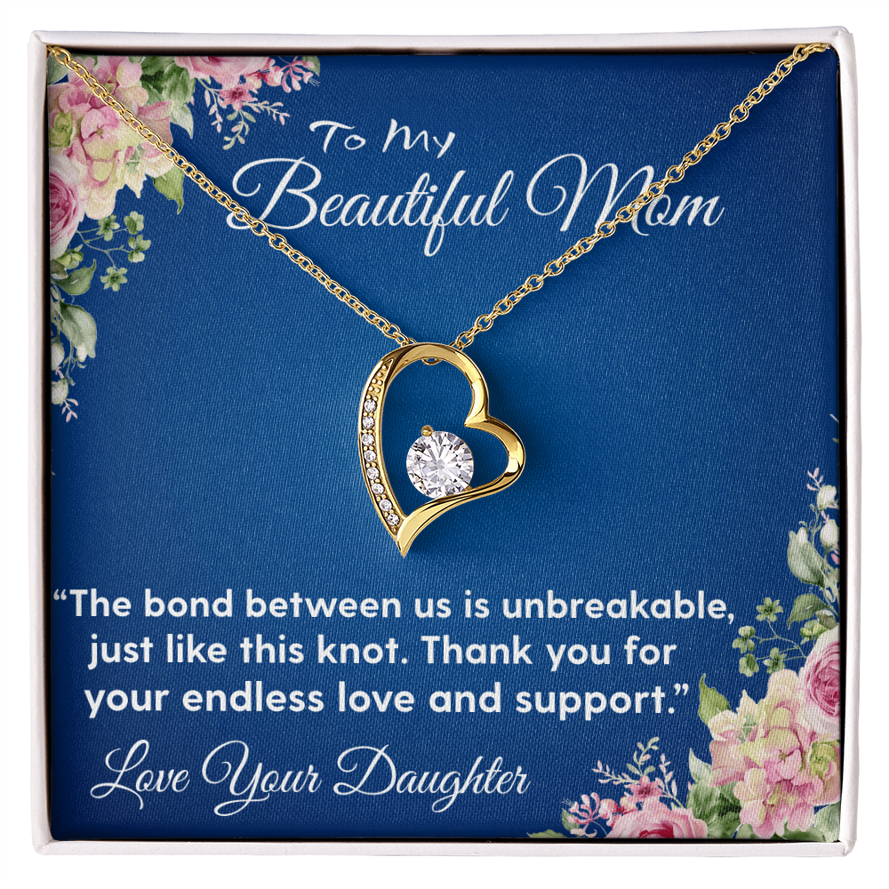 THE BOND BETWEEN US IS UNBREAKABLE/ FOREVER LOVE NECKLACE