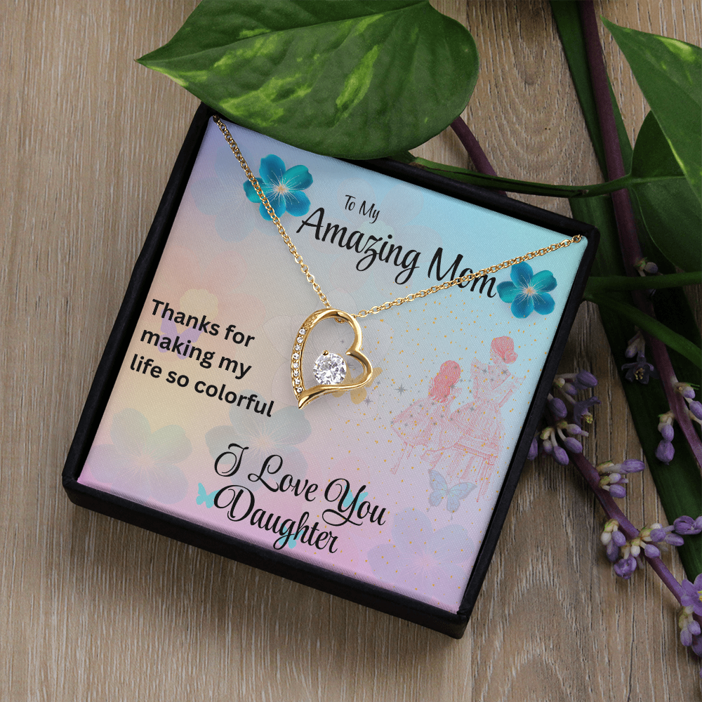 MOM YOU ARE MY FOREVER LOVE/FOREVER LOVE NECKLACE WITH ON DEMAND MESSAGE CARD