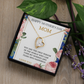 YOU ARE THE FIRST ONE THAT TAUGHT ME HOW TO LOVE/ FOREVER LOVE NECKLACE WITH ON DEMAND MESSAGE CARD