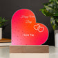 VALENTINES DAY ACRYLIC HEART PLAQUE