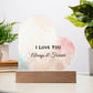 I  LOVE YOU MORE ACRYLIC HEART PLAQUE