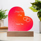 VALENTINES DAY ACRYLIC HEART PLAQUE