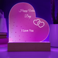 VALENTINES DAY ACRYLIC HEART PLAQUE