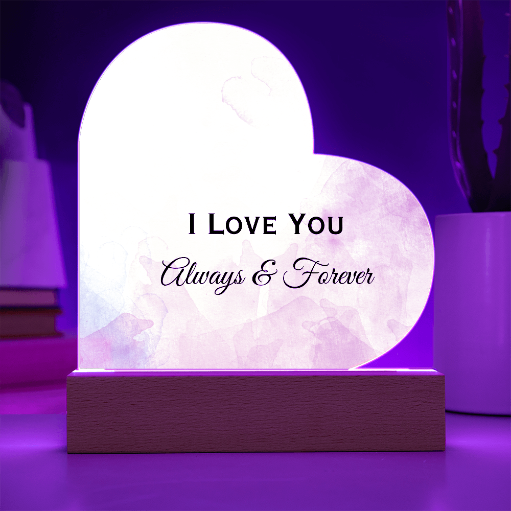 I  LOVE YOU MORE ACRYLIC HEART PLAQUE