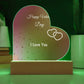 VALENTINES DAY ACRYLIC HEART PLAQUE