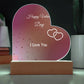 VALENTINES DAY ACRYLIC HEART PLAQUE
