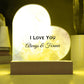 I  LOVE YOU MORE ACRYLIC HEART PLAQUE