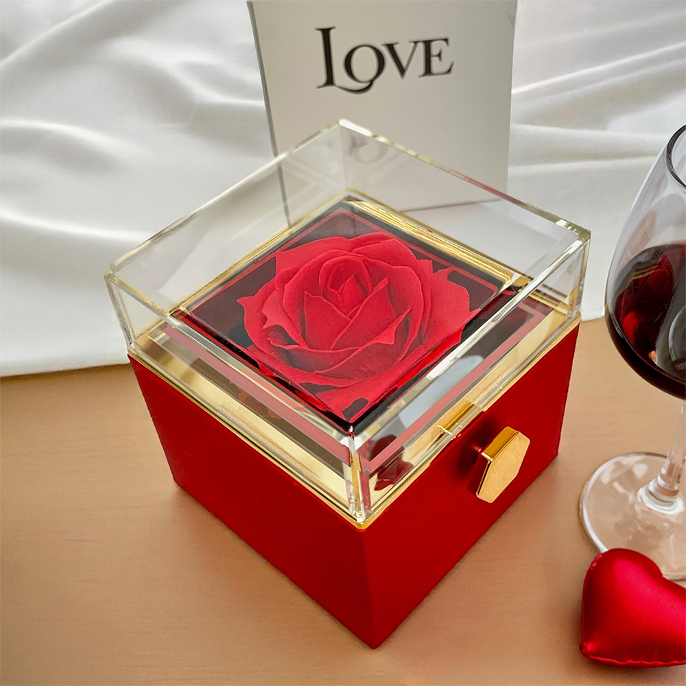 YOU ARE BRAVER THAN YOU THINK/ LOVE KNOT WITH ROTATING ROSE GIFT BOX
