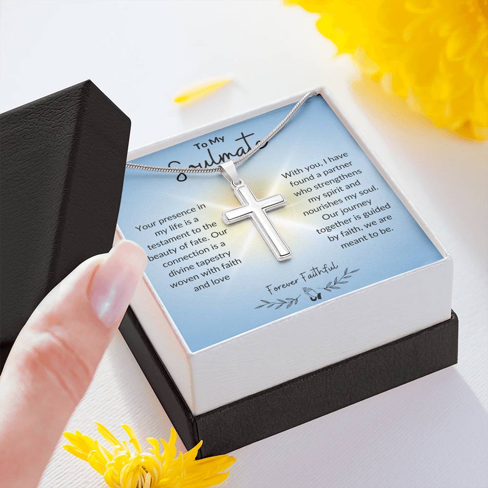 To My Soulmate | Stainless Cross Necklace