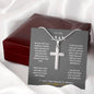 To My Man| Artisan Crafted Cross Necklace with POD Message Card.