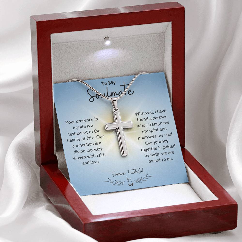 To My Soulmate | Stainless Cross Necklace