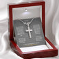 To My Man| Artisan Crafted Cross Necklace with POD Message Card.