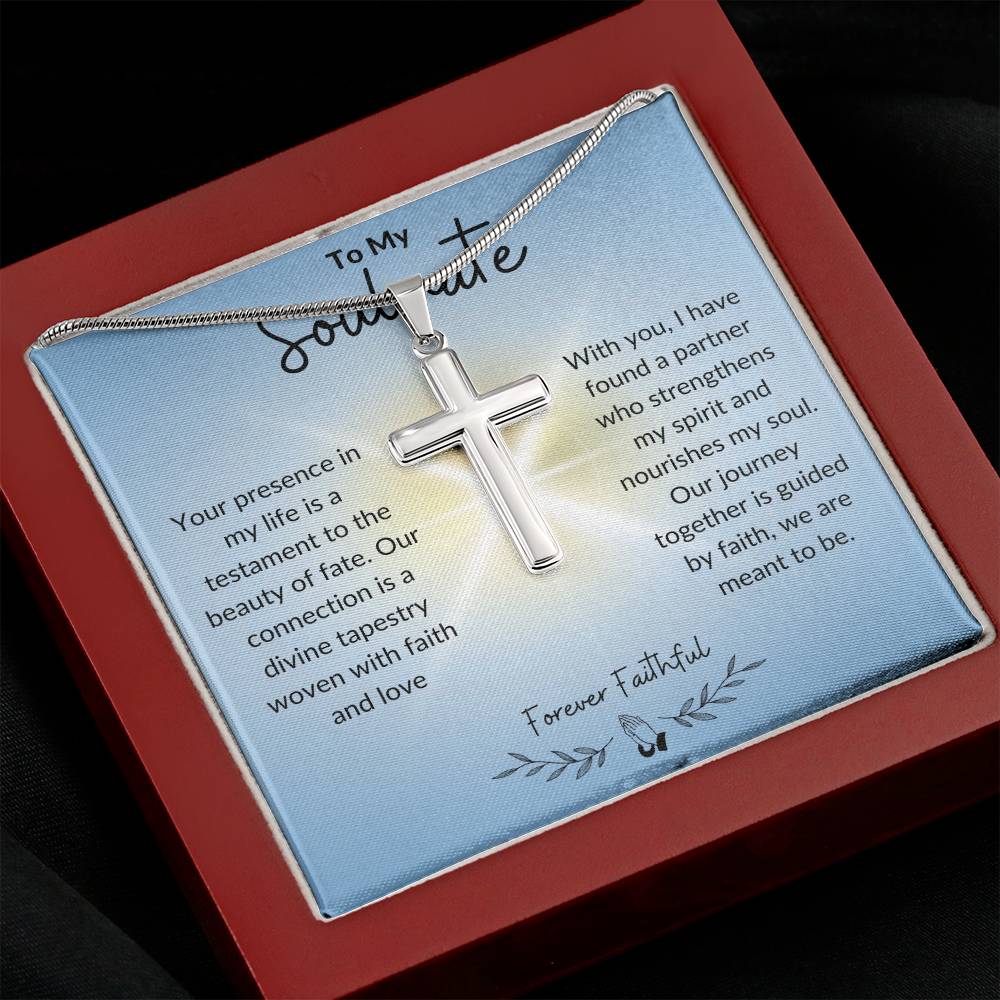 To My Soulmate | Stainless Cross Necklace
