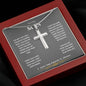 To My Man| Artisan Crafted Cross Necklace with POD Message Card.