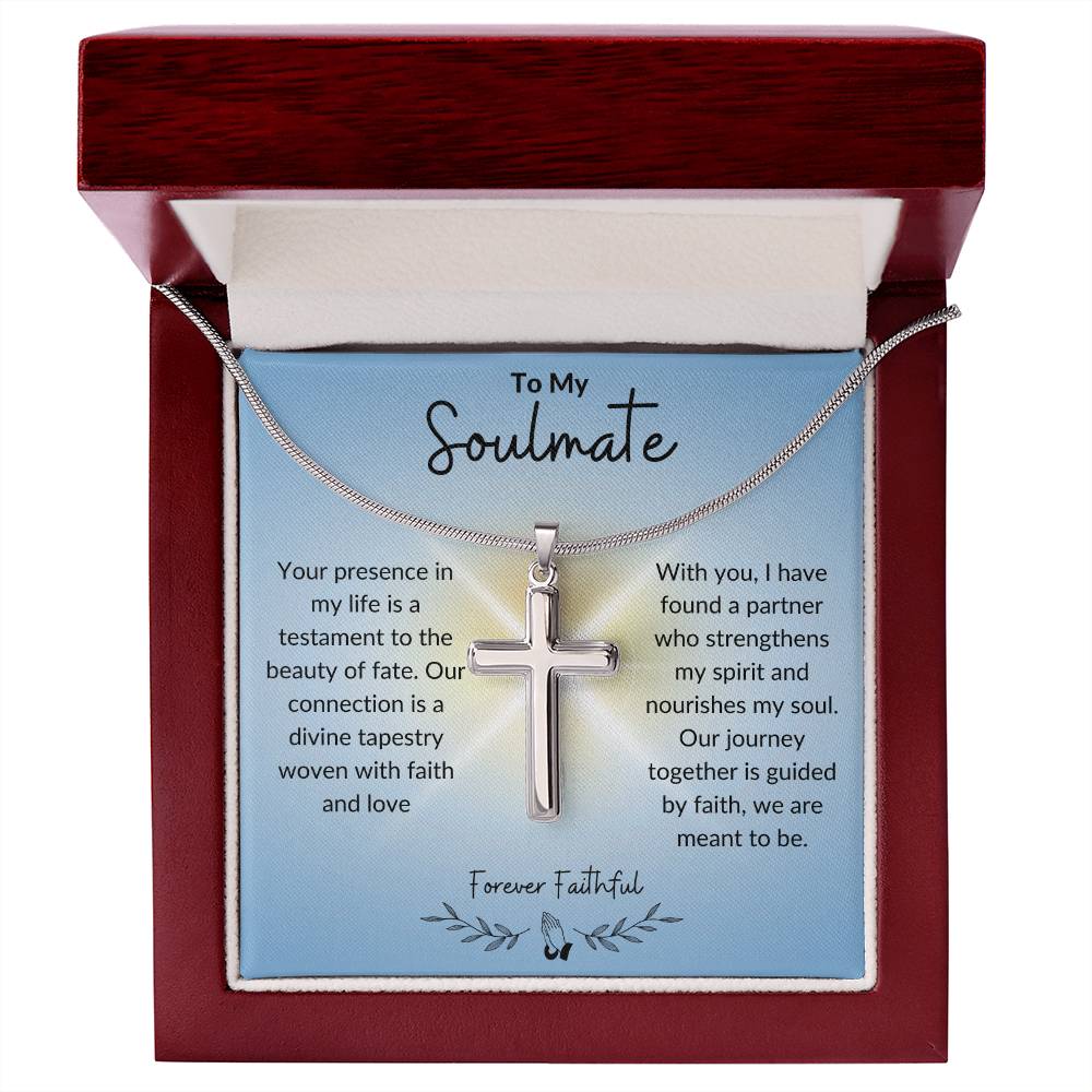 To My Soulmate | Stainless Cross Necklace
